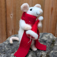 Poseable Mouse with Scarf Poseable Mouse with Scarf